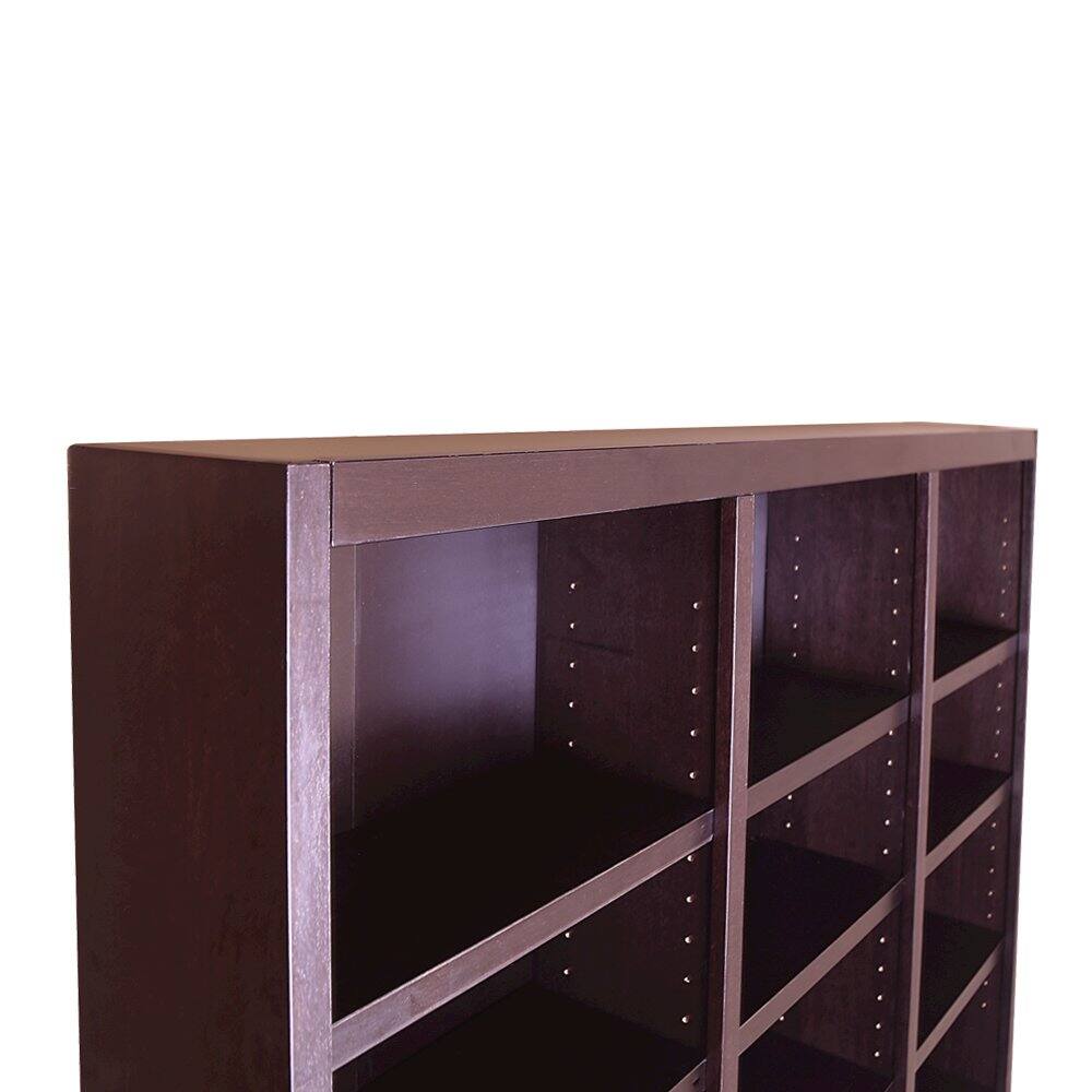 Back. Concepts in Wood - 72 x 84 Wall Storage Unit Cherry Finish - Red.