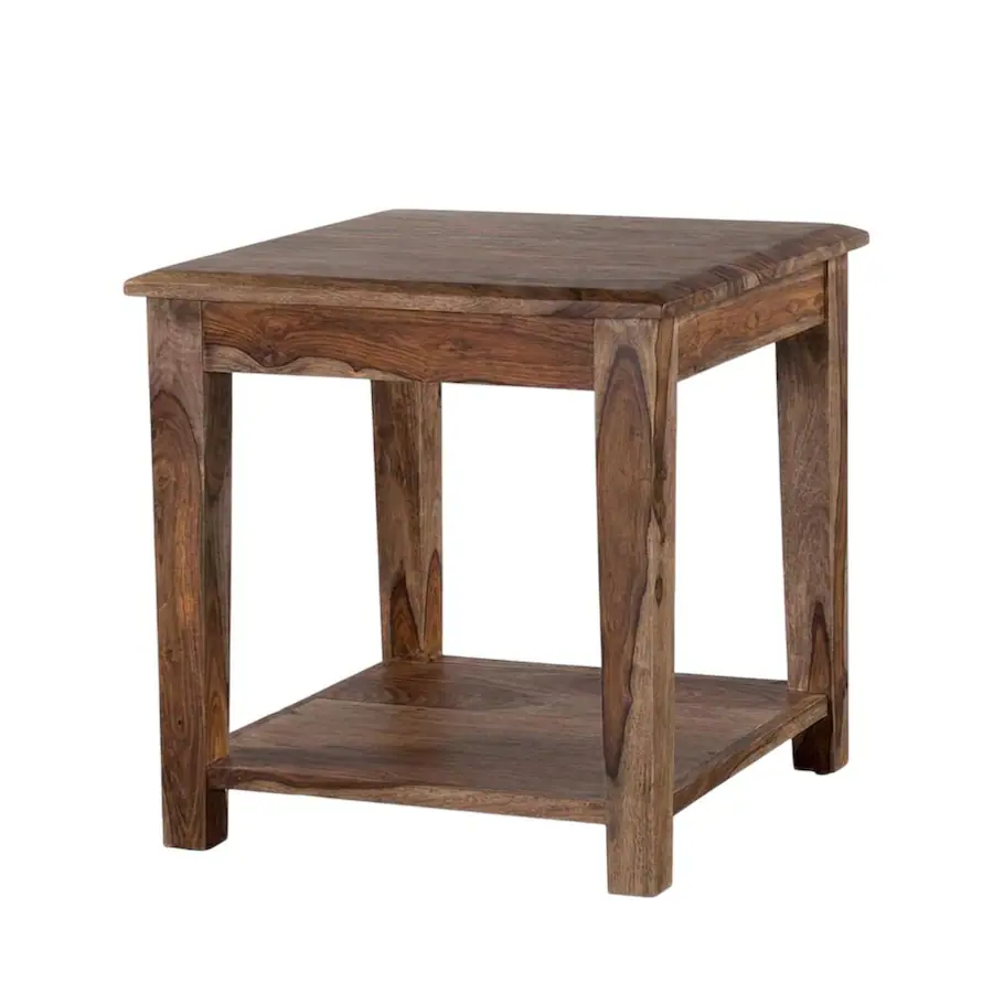 Porter Designs Sonora Solid Sheesham Wood End Table Brown BG3881324 ...