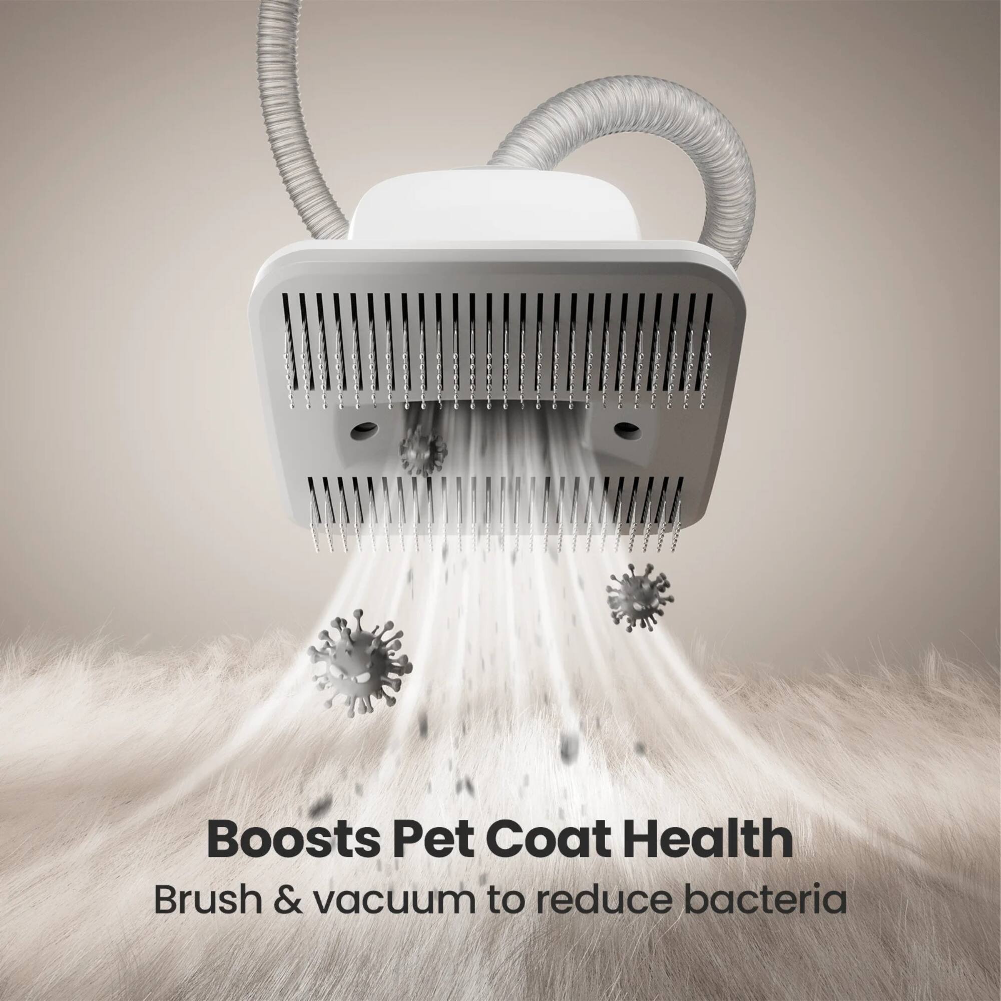 Boosts Pet Coat Health  
Brush & vacuum to reduce bacteria