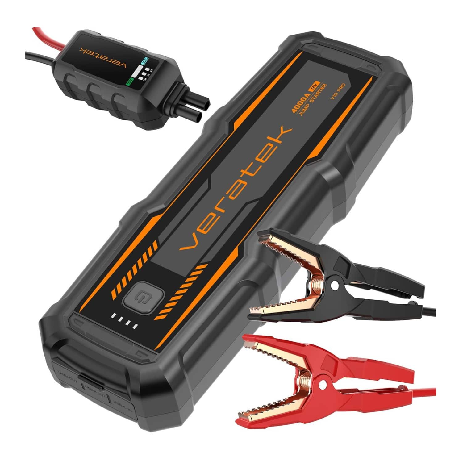Veradek - Veratek V10 Pro Portable 4000A Car Battery Jump Starter (10.0L Gas, 8.0L Diesel) price history on PriceWatchPro