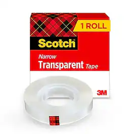 Scotch - Tape Refill, 0.5" x 36 yds., 1" Core - Transparent Clear