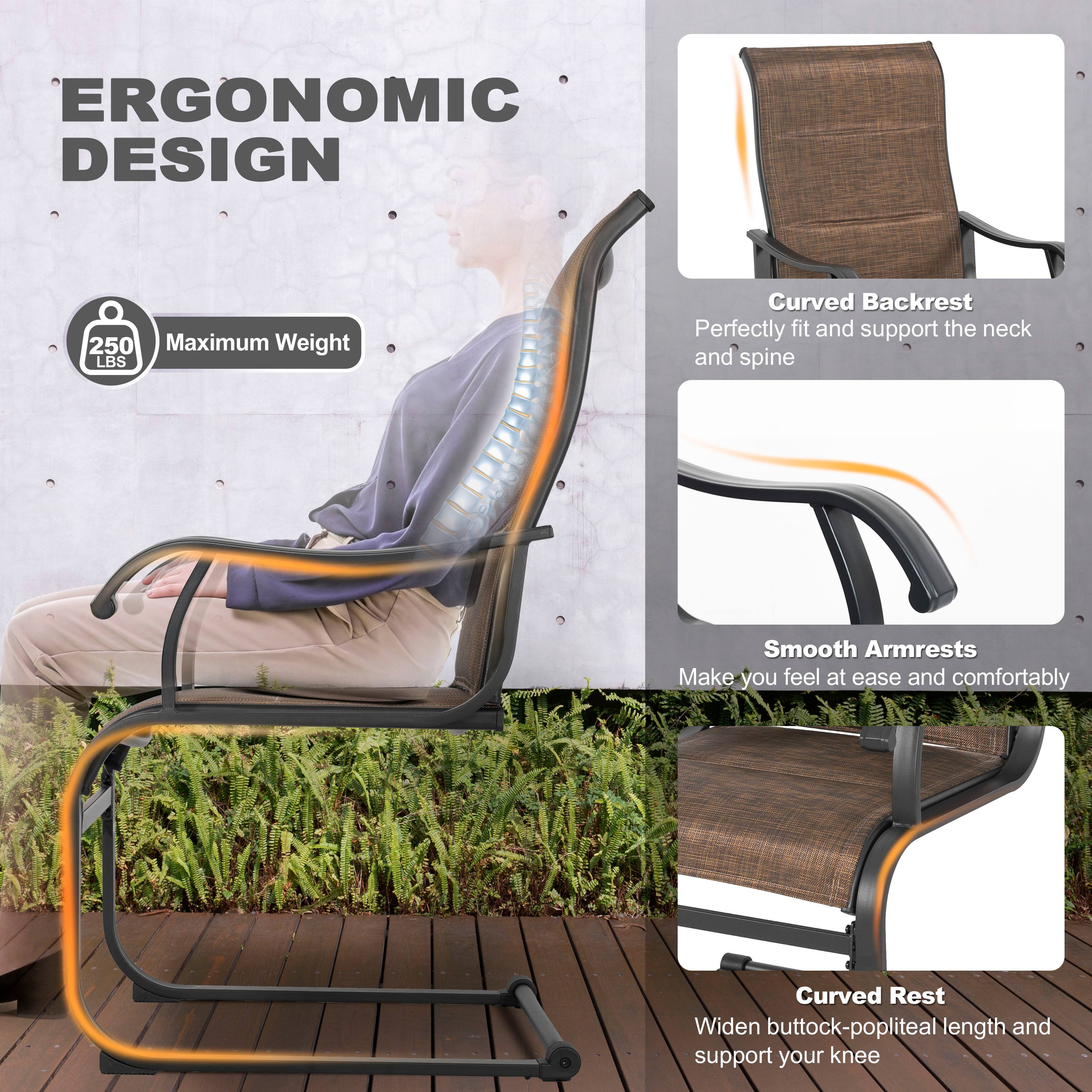 ERGONOMIC DESIGN

Maximum Weight: 250 LBS

Curved Backrest
- Perfectly fit and support the neck and spine

Smooth Armrests
- Make you feel at ease and comfortably

Curved Rest
- Widen buttock-popliteal length and support your knee