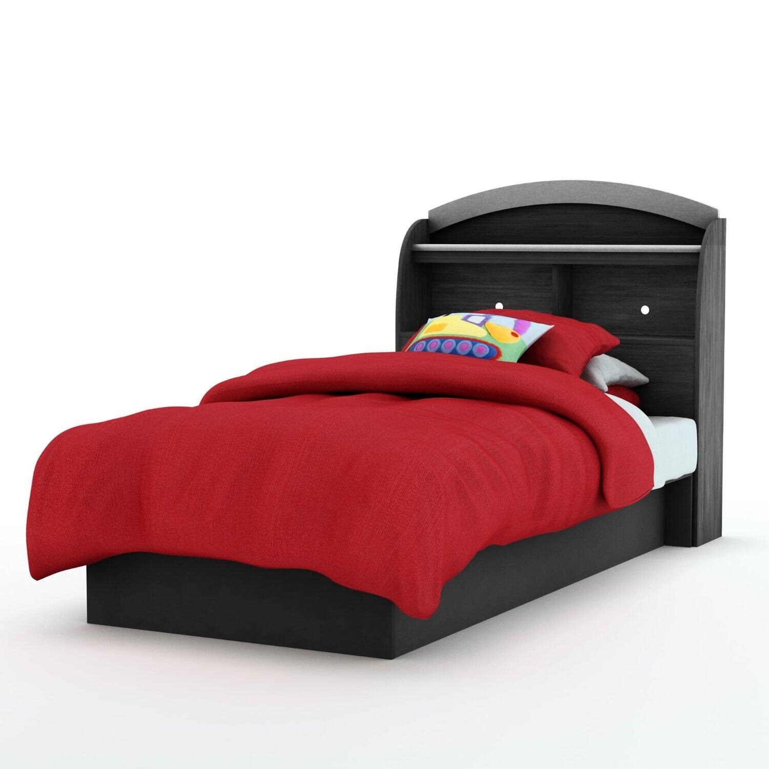 Left. Hivvago - Hivvago Twin size Platform Bed Frame - Black.
