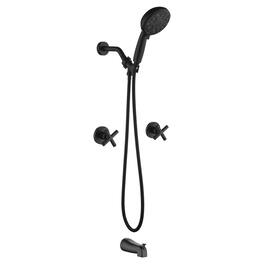 Boyel Living - Shower Set with Dual Handles and 10 Function ABS Handheld Shower - Matte Black