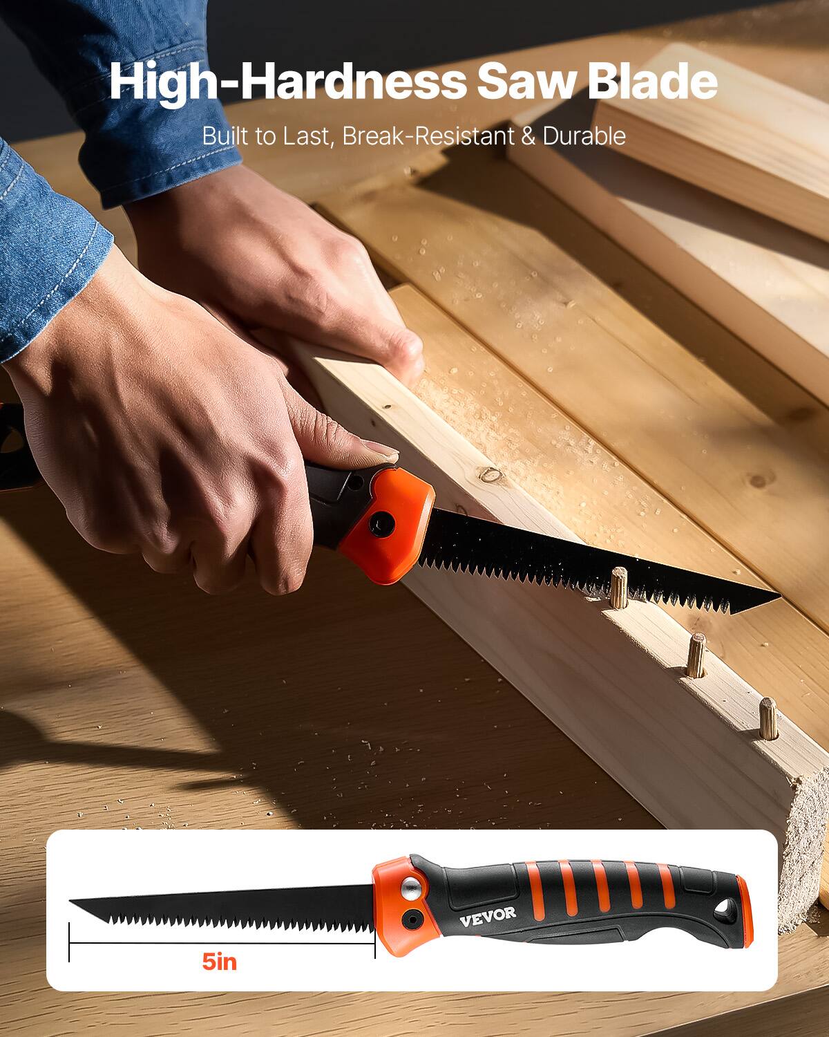 High-Hardness Saw Blade  
Built to Last, Break-Resistant & Durable  
5in VEVOR