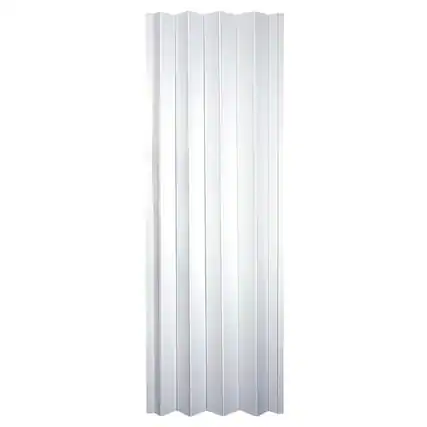 Front. LTL Home Products - LTL Home Products 36 Inch x 80 Inch Frost White Vinyl Accordion Door w/ Hardware - Frost White.