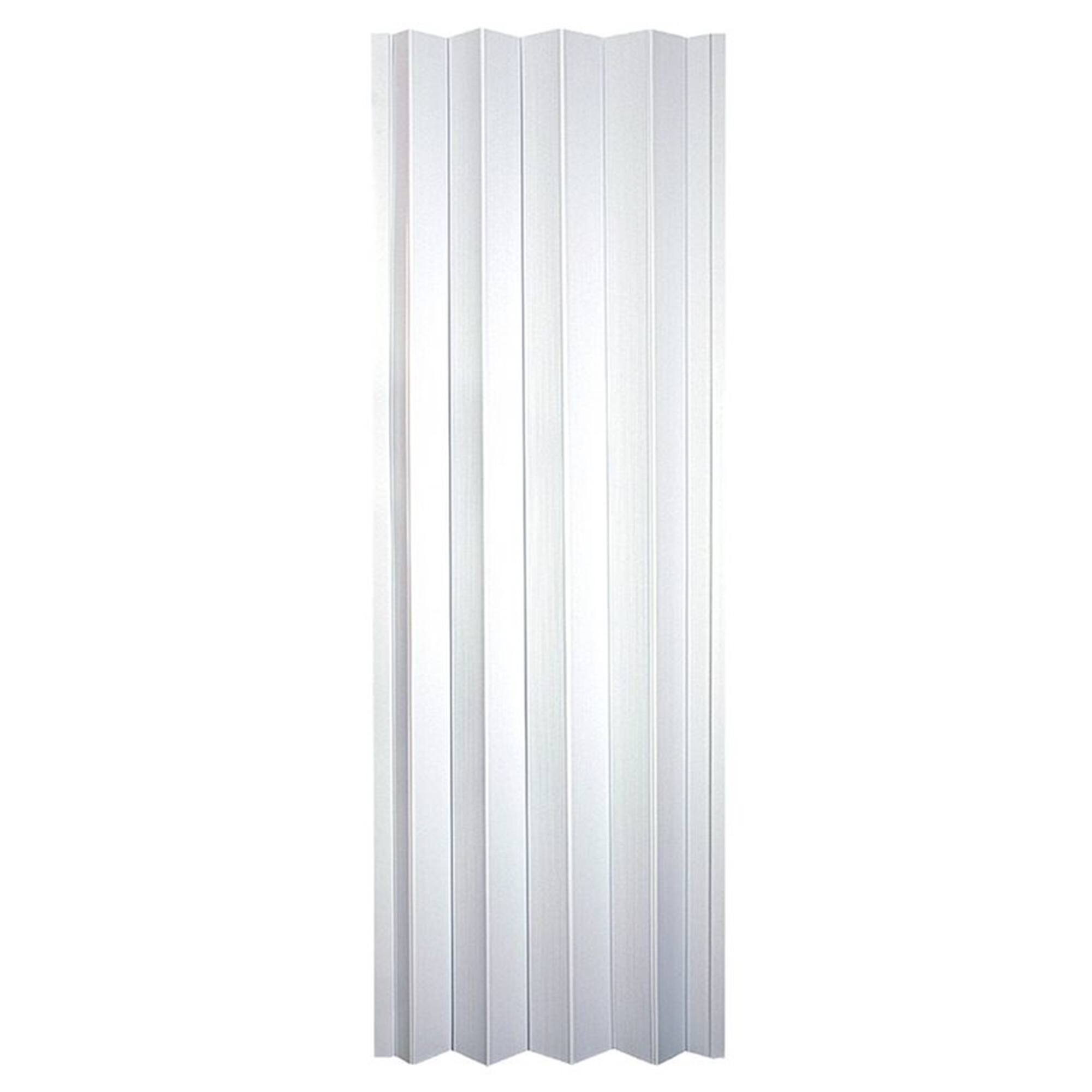 Front. LTL Home Products - LTL Home Products 36 Inch x 80 Inch Frost White Vinyl Accordion Door w/ Hardware - Frost White.