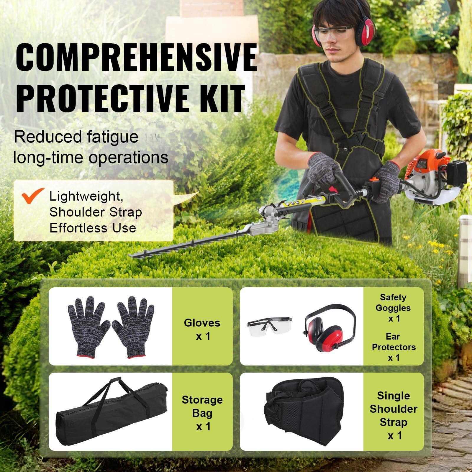 COMPREHENSIVE PROTECTIVE KIT

Reduced fatigue long-time operations

Lightweight, Shoulder Strap Effortless Use

- Gloves x 1
- Safety Goggles x 1
- Ear Protectors x 1
- Storage Bag x 1
- Single Shoulder Strap x 1