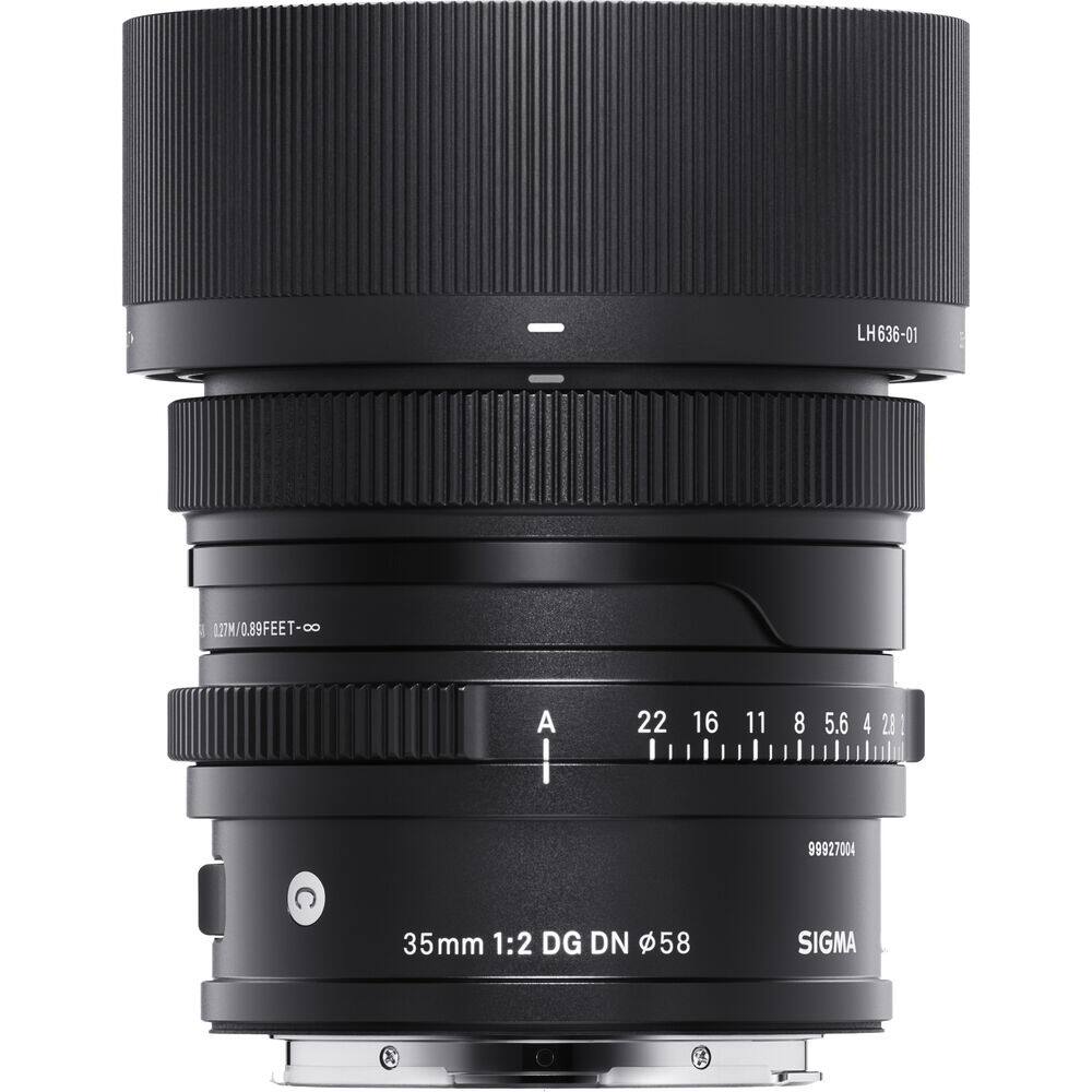 LH636-01  
LH 127M/0.89FEET-∞  
A  
22 16 11 8 5.6 4 2.8  
99927004  
35mm 1:2 DG DN Ø58  
SIGMA