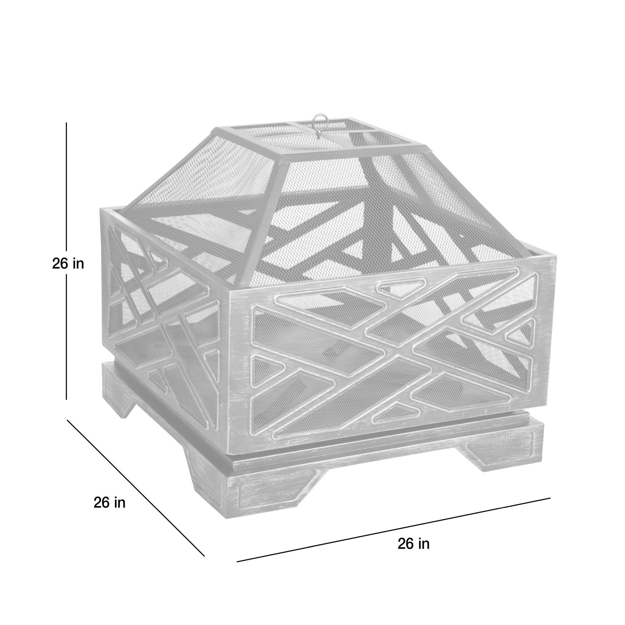 Alt View 16. Fire Sense - Fire Pit Catalano Wood Burning Lightweight Portable Outdoor Firepit Backyard Fireplace for Camping Bonfire - Antique bronze.