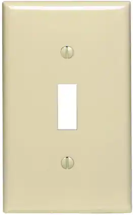 Leviton - 1 gang Nylon Toggle Wall Plate 1 pk (Case of 20) - Ivory
