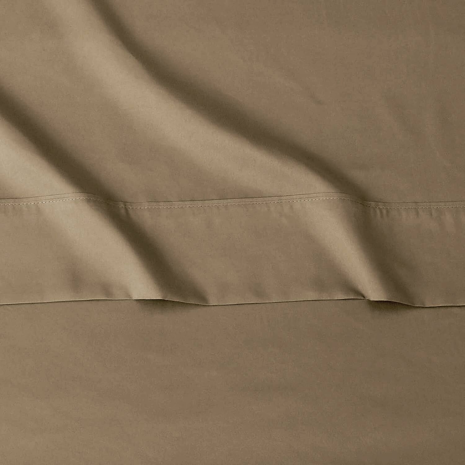 Alt View 1. J&V TEXTILES - 1000 Thread Count Deep Pocket Luxury Sheets - Taupe - Taupe.