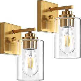 Nordic Hygge - Wall Sconces, Bathroom Light Fixtures, Modern Vanity Lights, Sconces Wall Lighting with Clear Glass - Gold