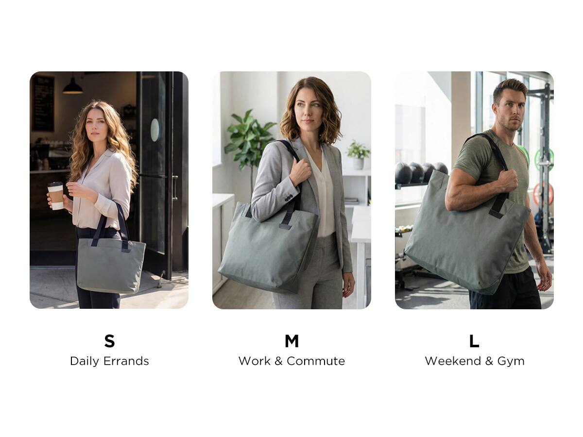 S Daily Errands  
M Work & Commute  
L Weekend & Gym