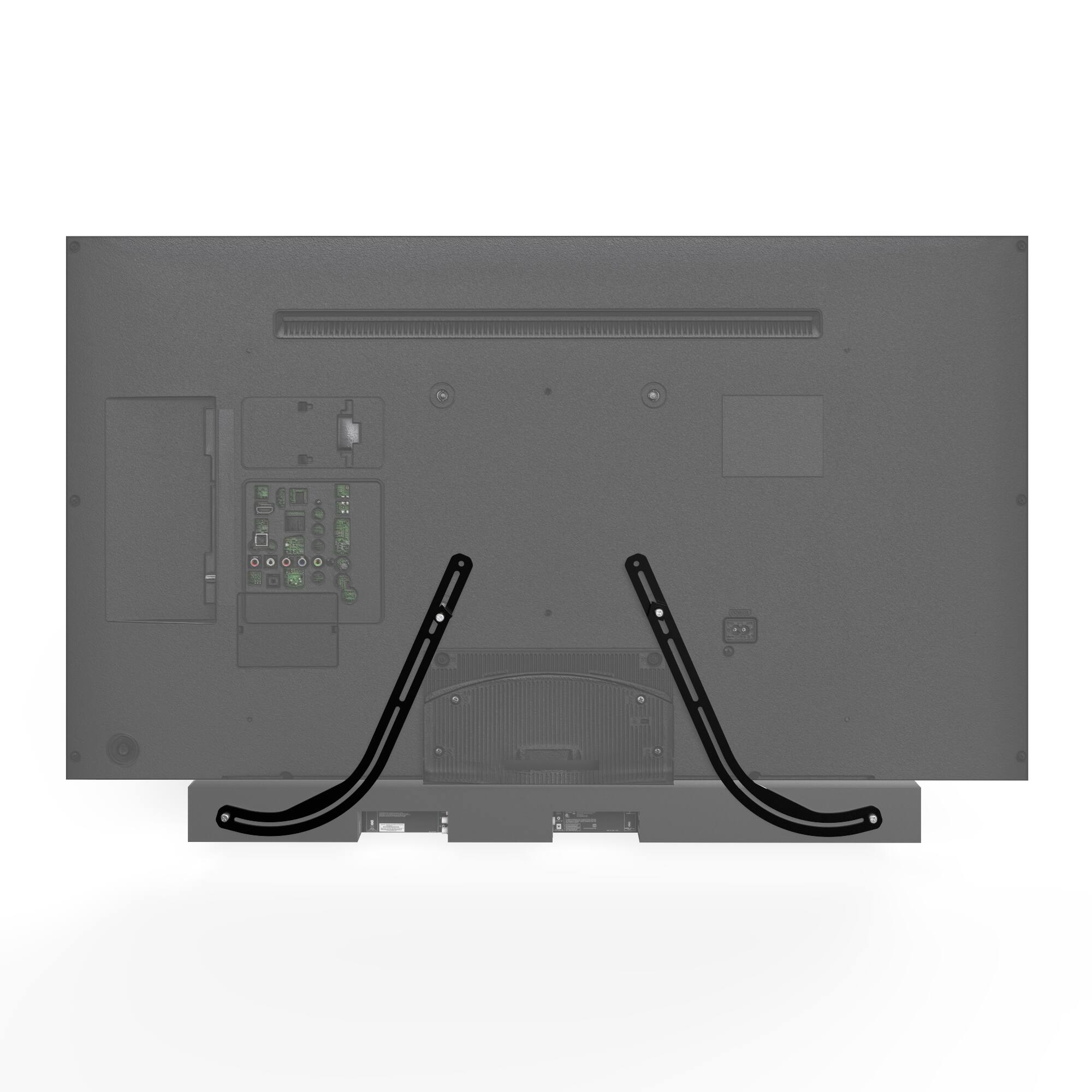 Left. Kanto - Universal Sound Bar TV Mount - Compatible with Most VESA TVs - Black.