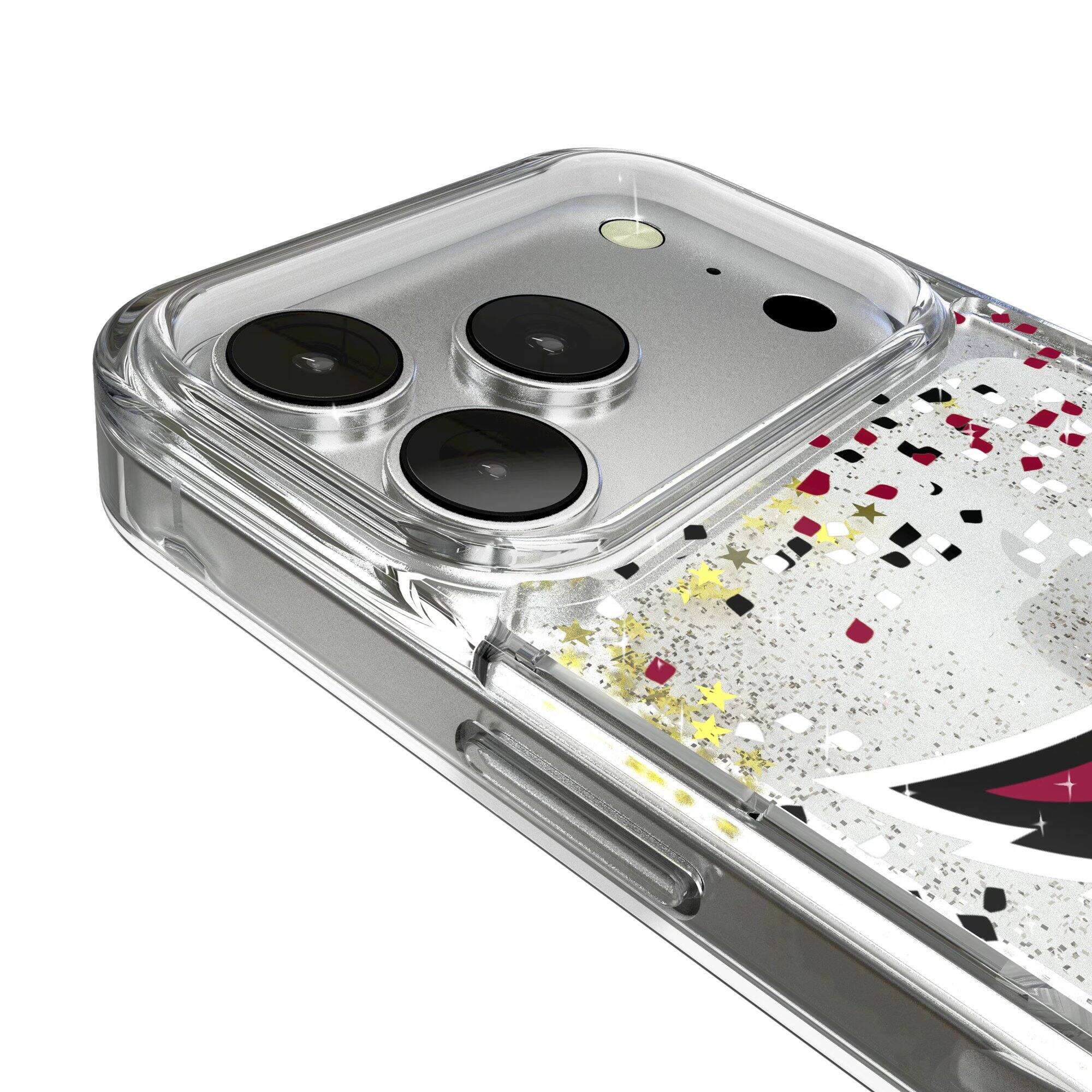 Alt View 2. Keyscaper - Arizona Cardinals iPhone Glitter Case with Confetti Design - 16 - Multicolor.