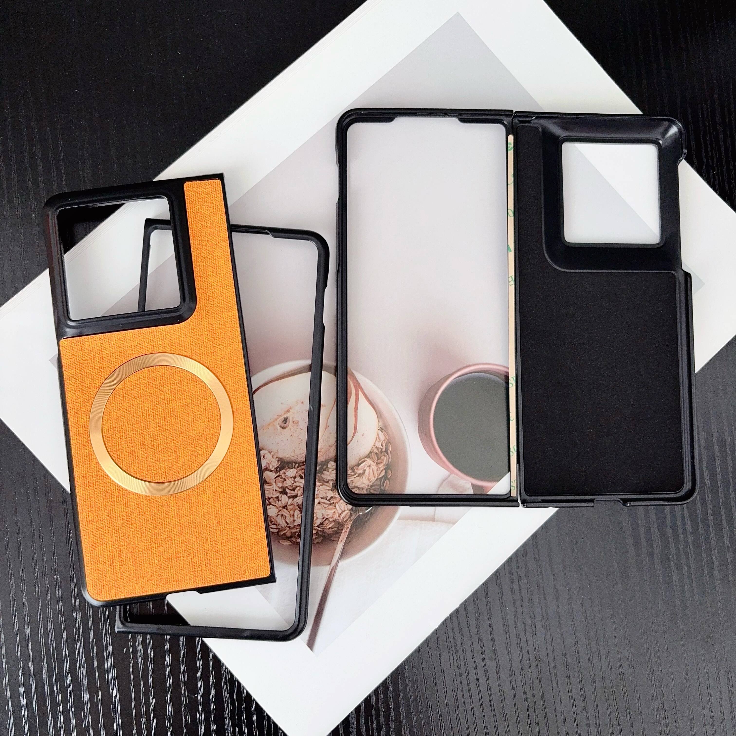Alt View 1. Dteck - Dteck Magnetic Case for Motorola Moto Razr Fold 2026, Shockproof PU Leather flip Hard Cover - Gray.
