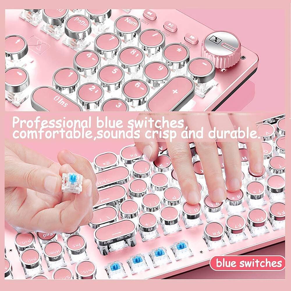 Professional blue switches, comfortable, sounds crisp and durable.

blue switches