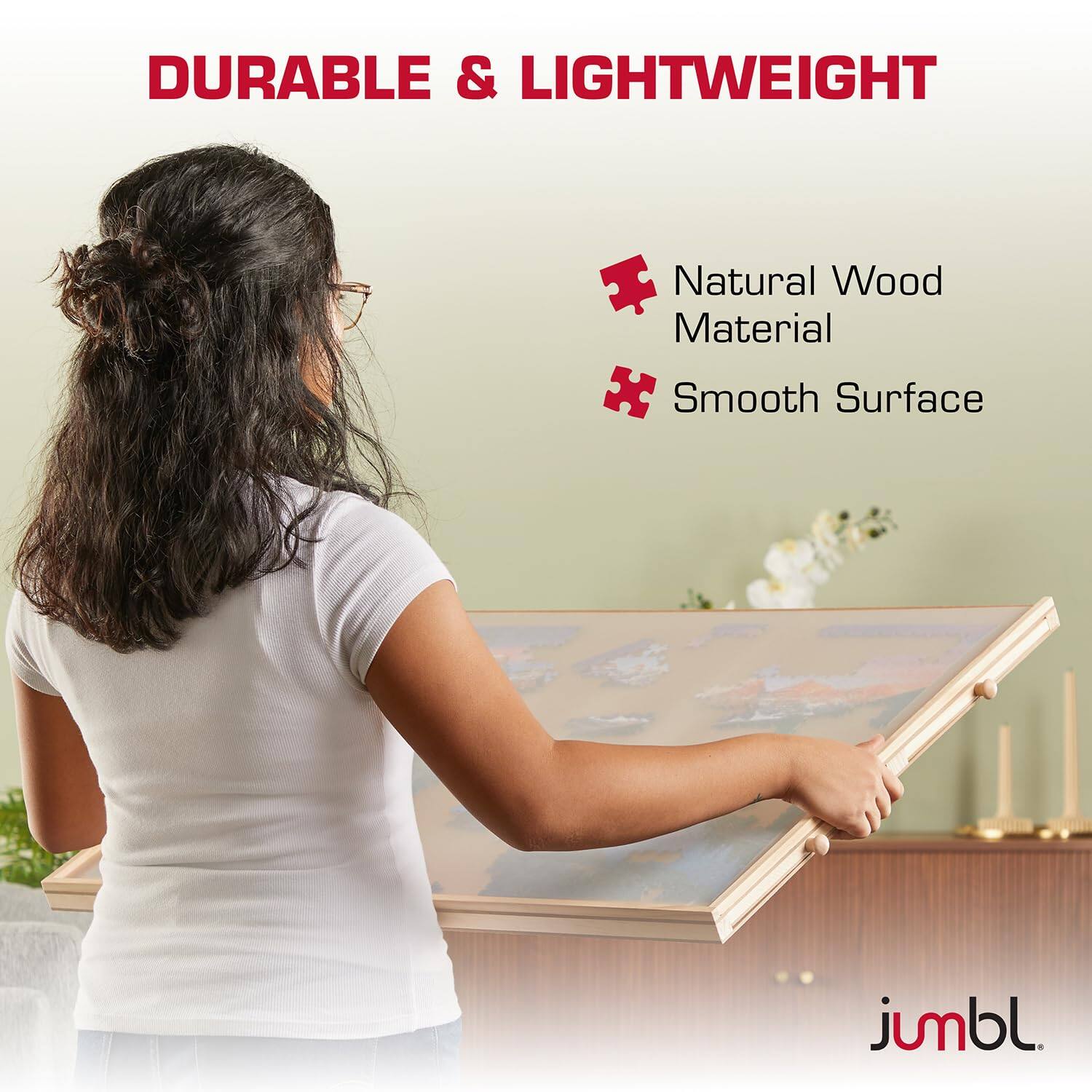 DURABLE & LIGHTWEIGHT

- Natural Wood Material
- Smooth Surface

jumbl.
