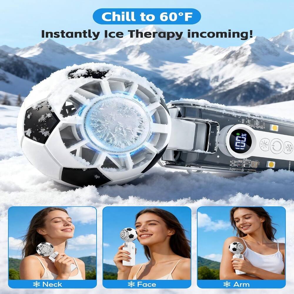 Chill to 60°F  
Instantly Ice Therapy incoming!  
Neck  
Face  
Arm