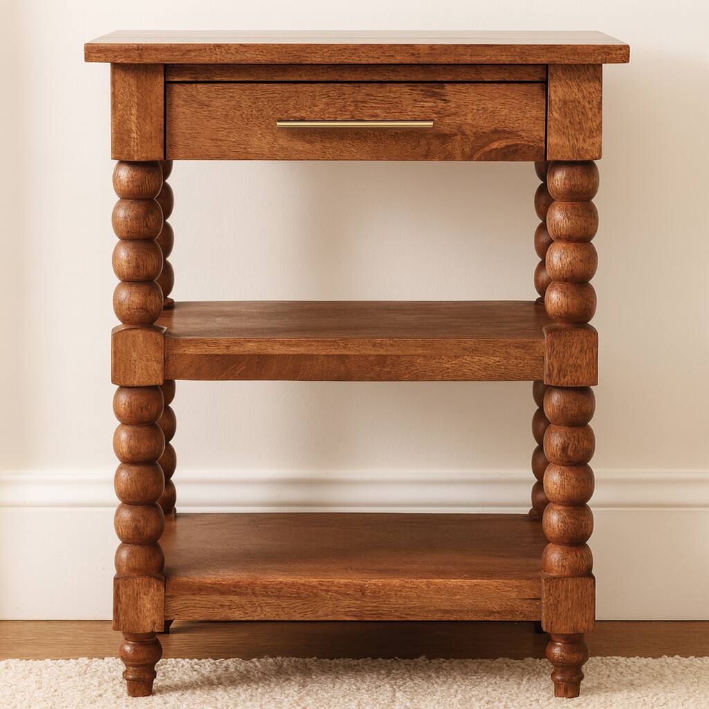 Alt View 6. Artisan Furniture - Artisan Furniture Solid WoodBarley Twist Side Table - Brown.