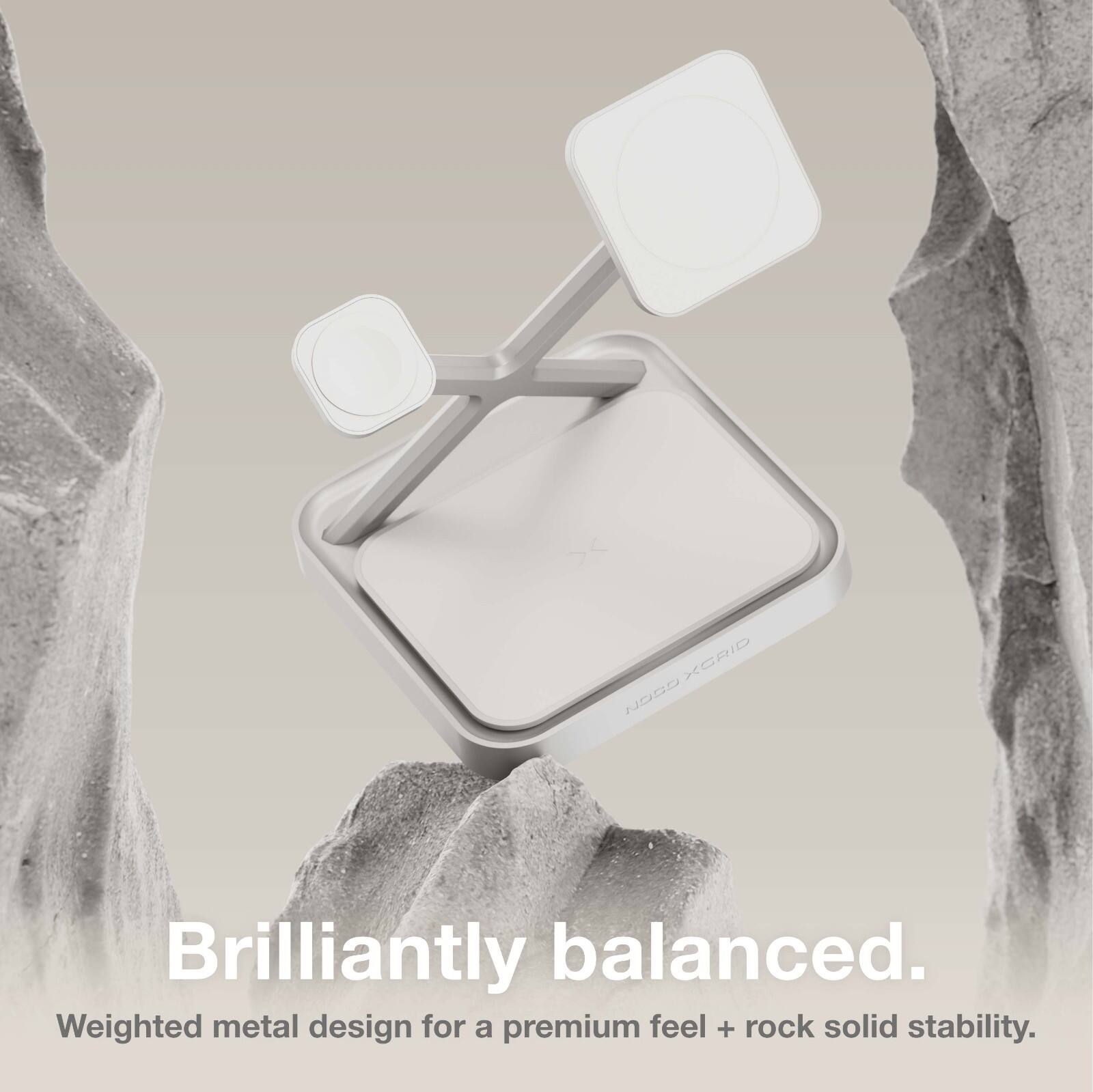 Brilliantly balanced. Weighted metal design for a premium feel + rock solid stability.