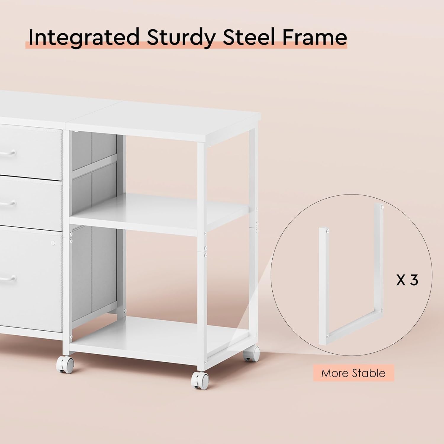 Integrated Sturdy Steel Frame  
X3  
More Stable