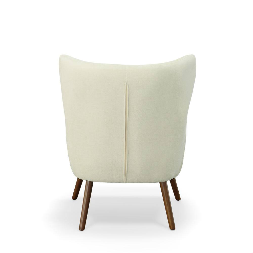 Alt View 1. Carolina Chair & Table - Claudie Wingback Accent Chair - Beige - Beige.