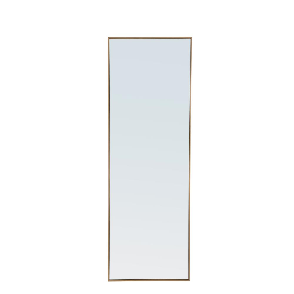 Alt View 10. Elegant Decor - Metal frame Rectangle Mirror 18 inch Brass - Brass.