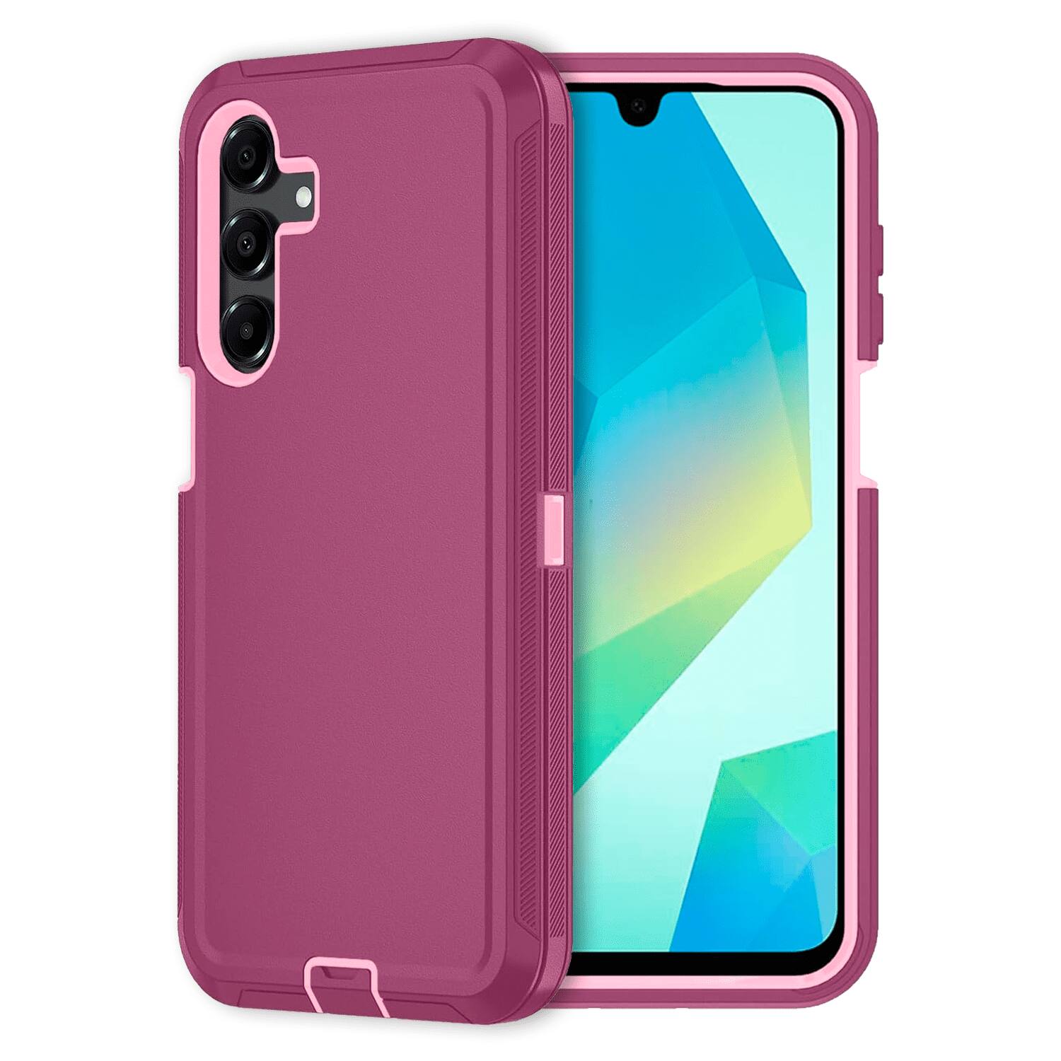 Entronix - Heavy Duty Phone Case for Samsung Galaxy A16 - Triple-Layer Protection - Purple