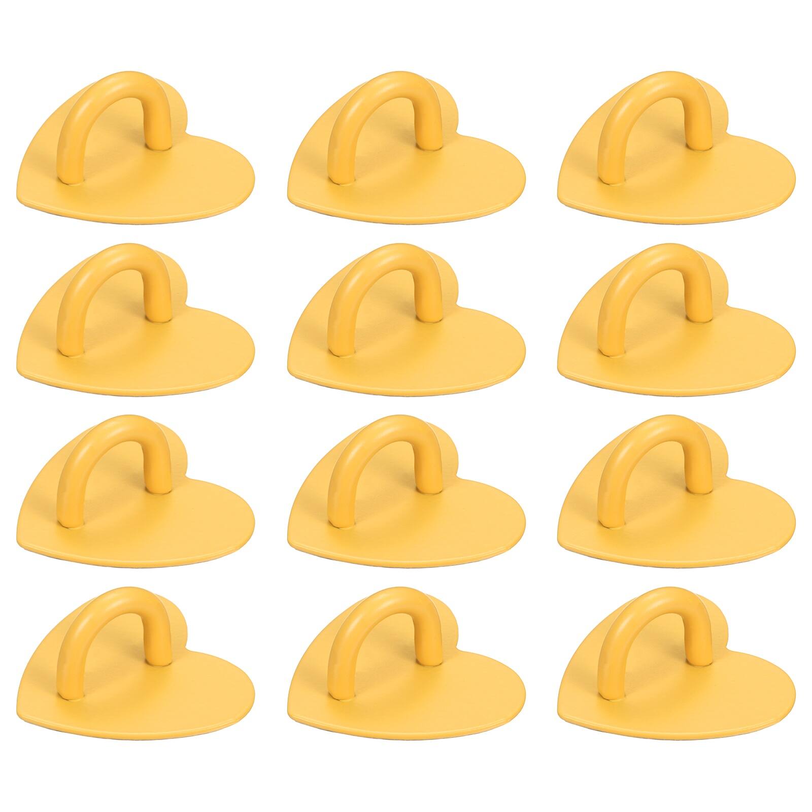 "Unique Bargains - Metal Phone Charm Hook 1"", 12pcs Adhesive Heart Shaped Finger Grip for Smartphones Keychain Tablet Case Accessories - Yellow" price history on PriceWatchPro