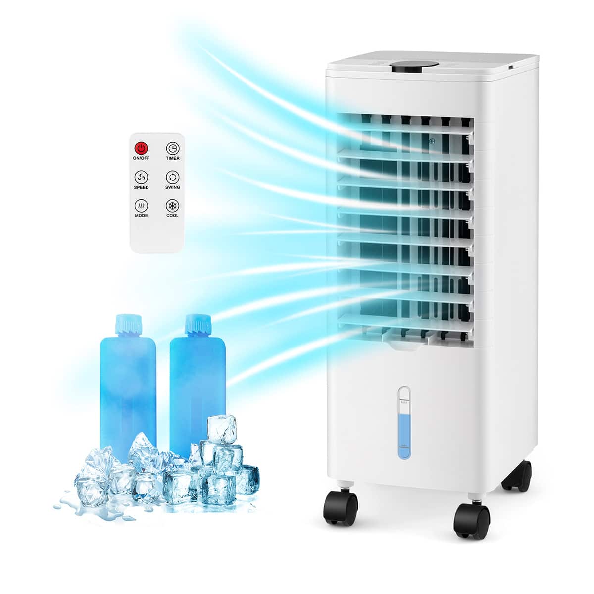 Sugift - 3-in-1 Evaporative Air Cooler with Remote for Home Office - White