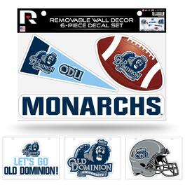 Rico Industries - Old Dominion Monarchs - 6 Piece Set - Removable Wall Decal Stickers - Multi