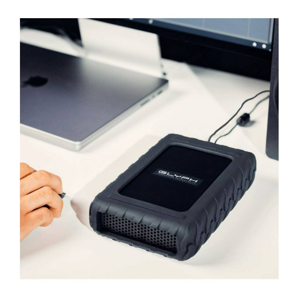 Back. Glyph - Glyph Blackbox PRO 7200RPM Enterprise Class USB C 3.2 260 MBPS 24TB Hard Drive - Black.