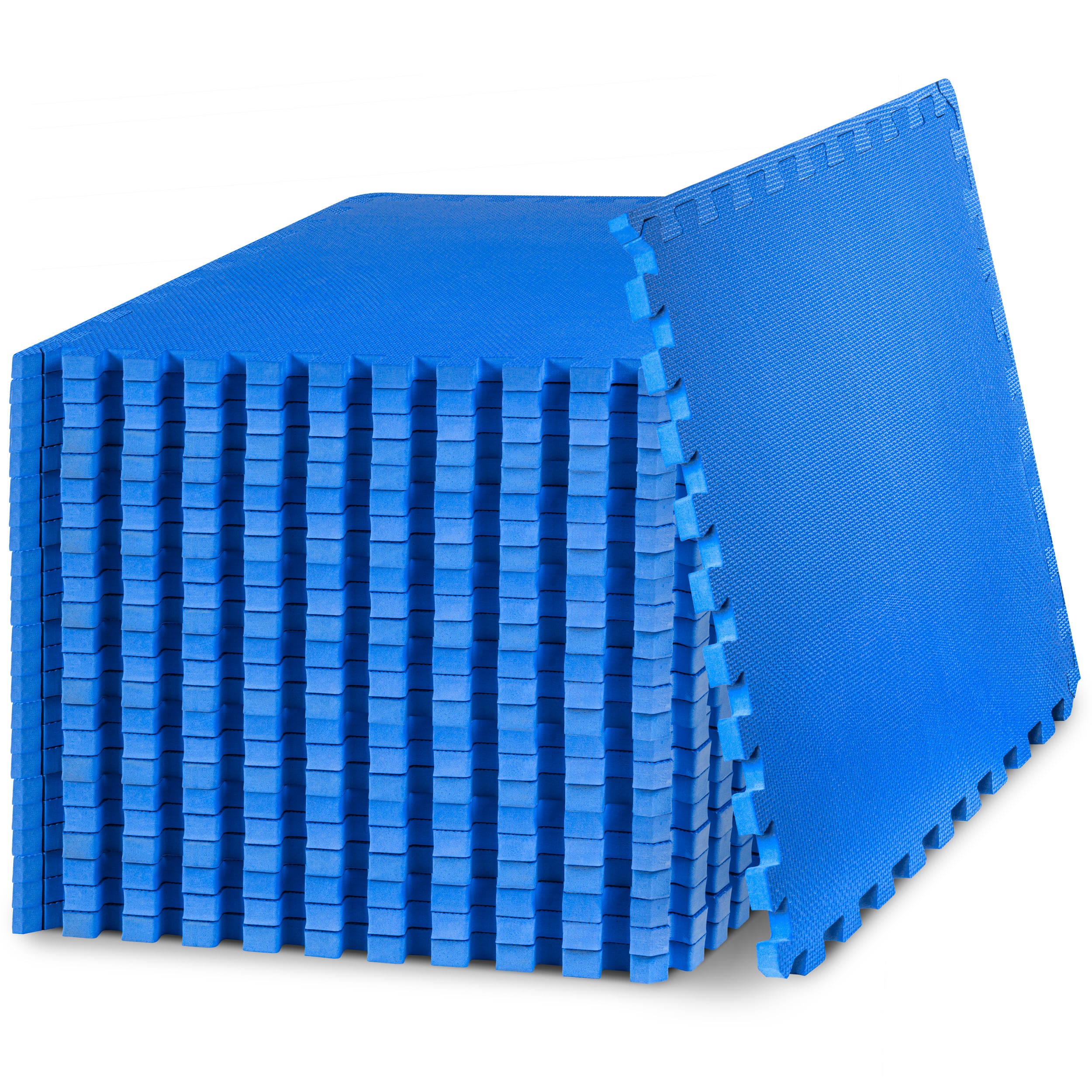 ProsourceFit - Weaved Pattern Exercise Puzzle Mat 3/4-in, 96 Sq Ft - 24 Tiles - Blue price history on PriceWatchPro