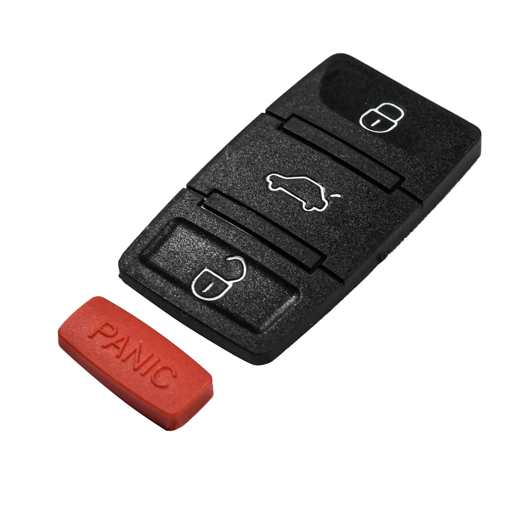 Alt View 2. HQRP - 3-Button + Panic Key Fob Button Pad Repair Compatible with VW Beetle 2000-2005 Folding Flip Remote - Black.