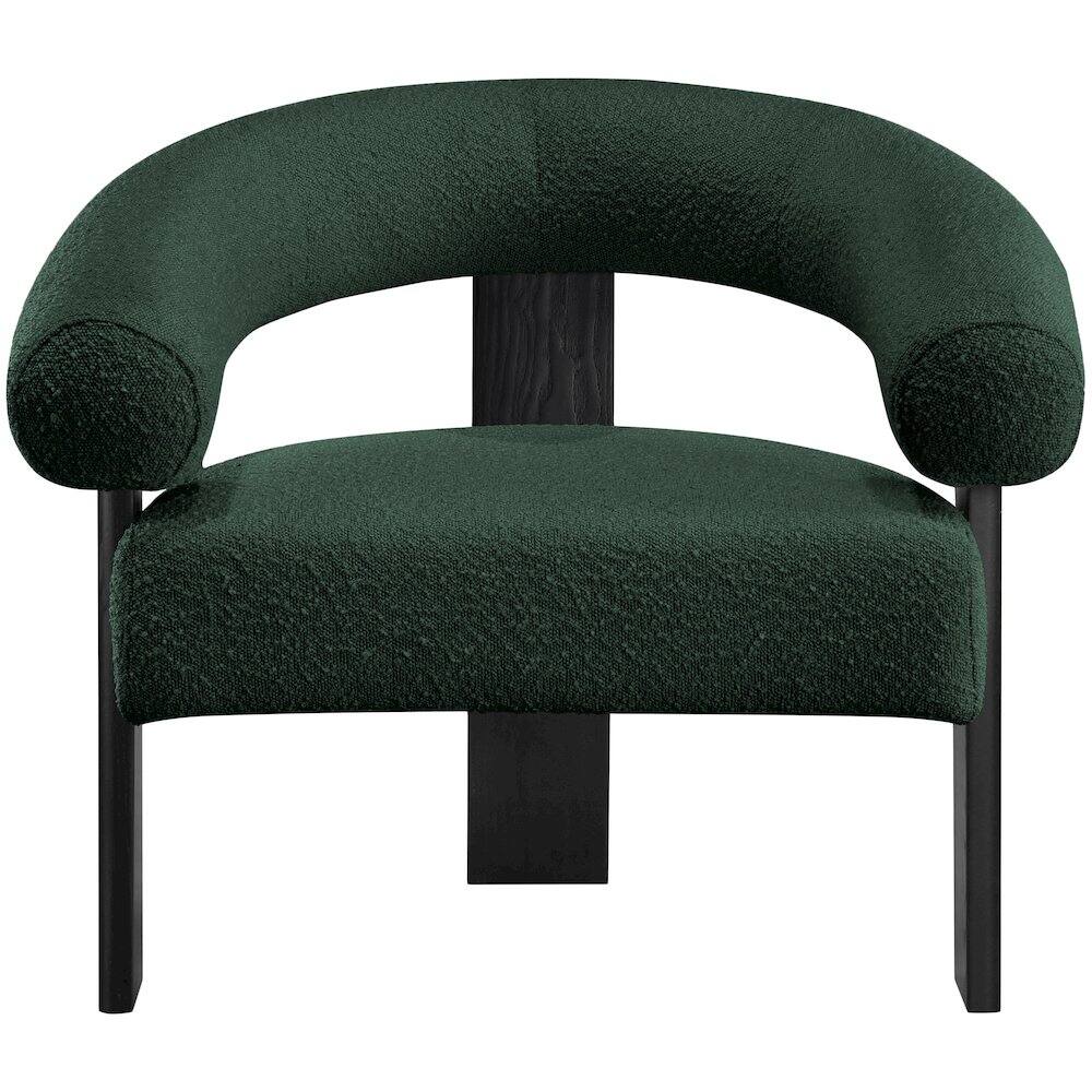 Alt View 2. Meridian Furniture - Winston Green Boucle Fabric Accent Chair - Green.