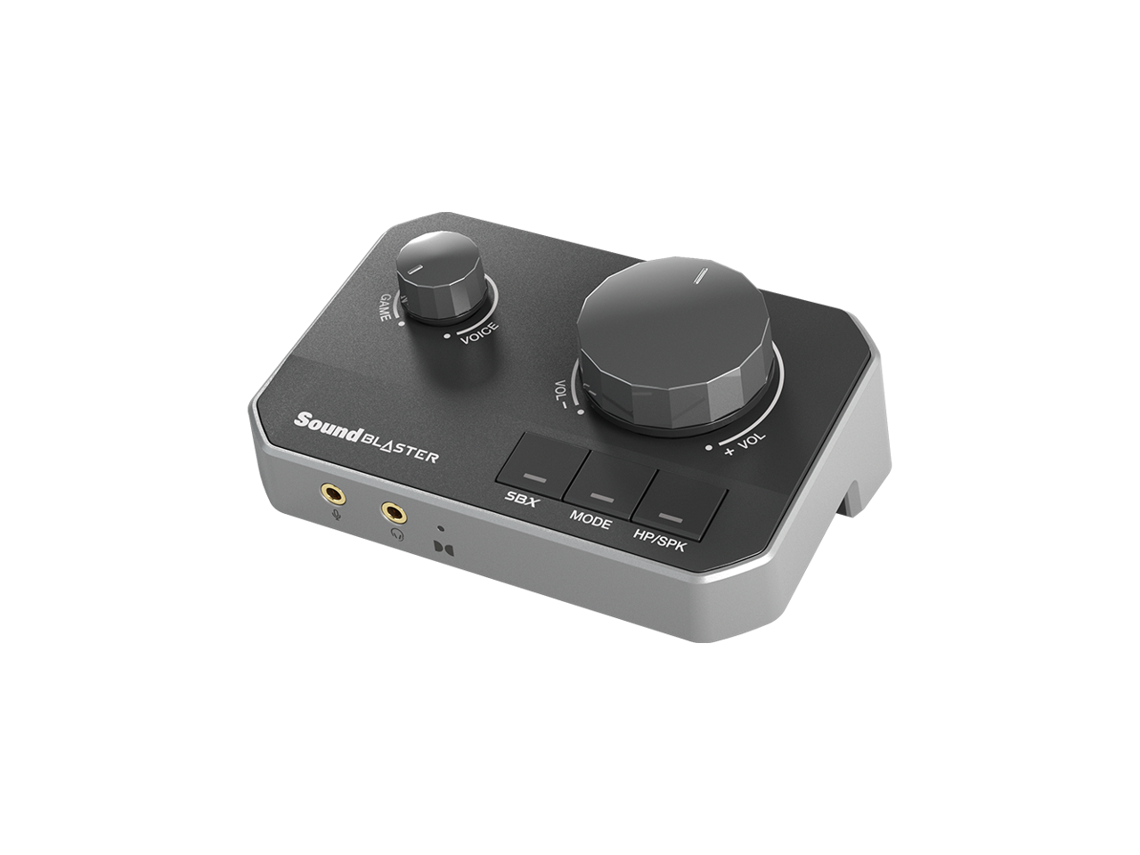 Sound Blaster

GAME - VOICE
VOL-
VOL+
SBX
MODE
HP/SPK