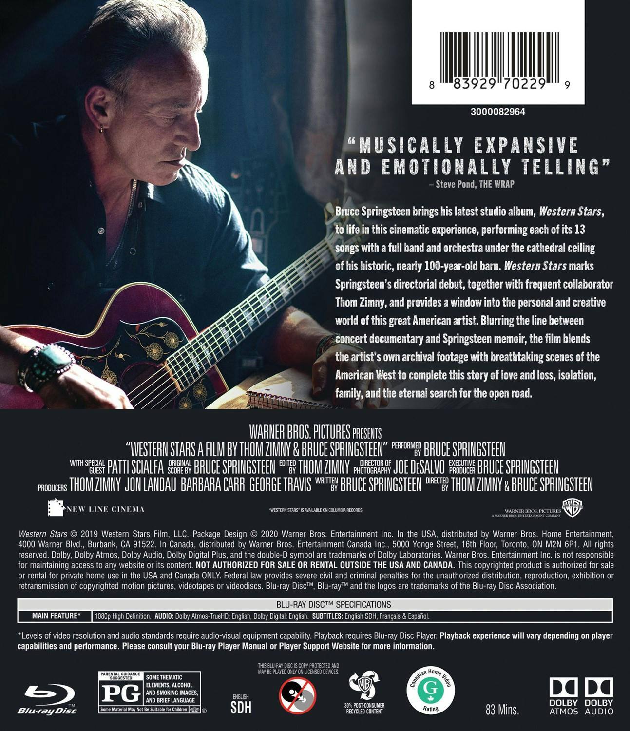 Back. Western Stars [Blu-ray].