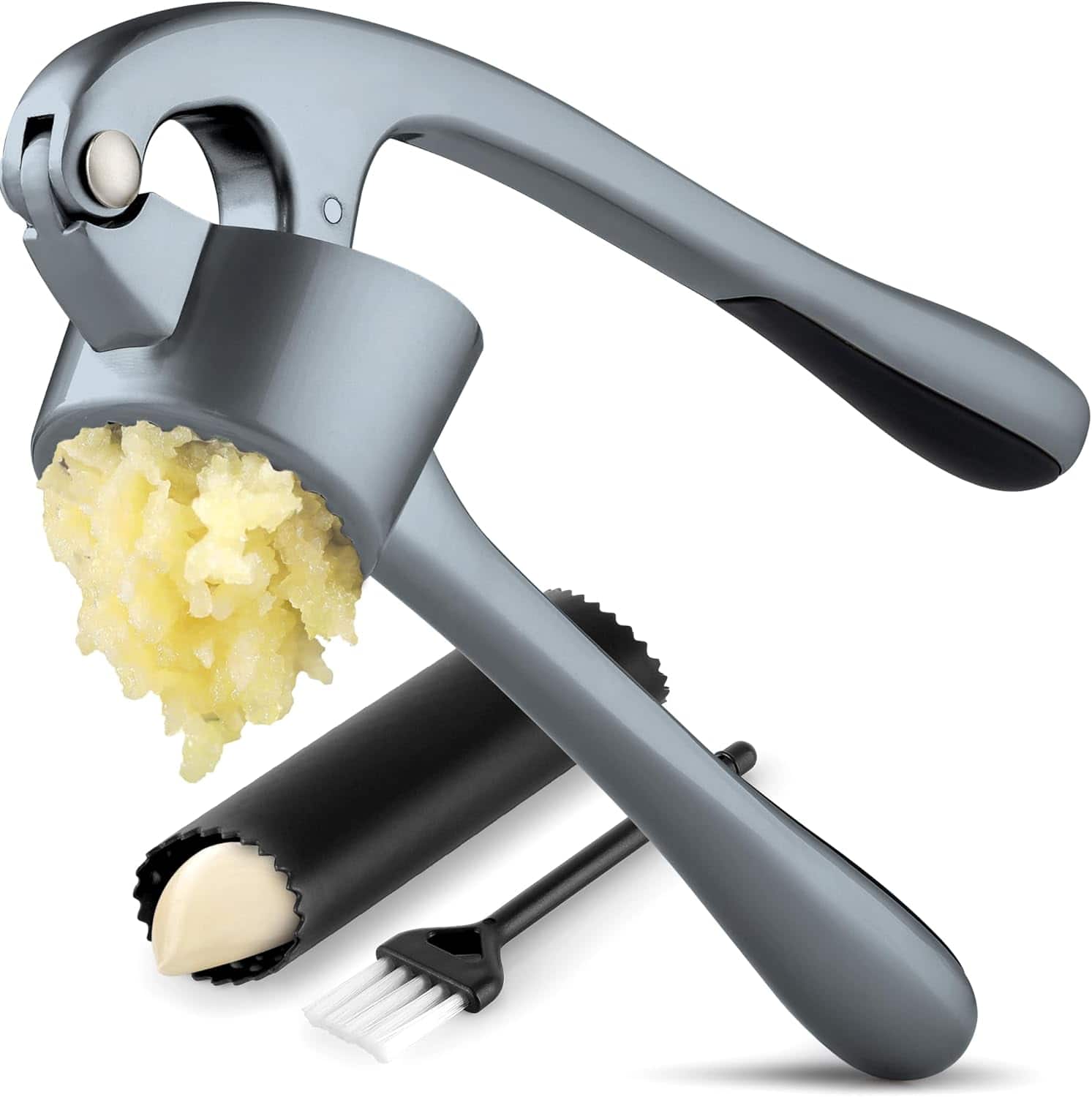 Zulay Kitchen - Large Premium Garlic Press Set - Bigger Bowl for Bigger Garlic - Slate price history on PriceWatchPro