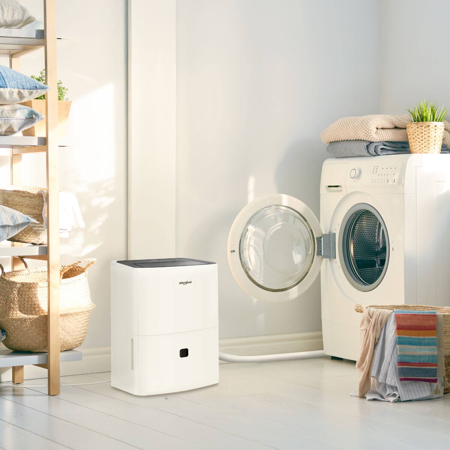 Alt View 8. Whirlpool - 50 Pint 3000 Sq. Ft 14.8 quart Energy Star Certified Dehumidifier in White - White.