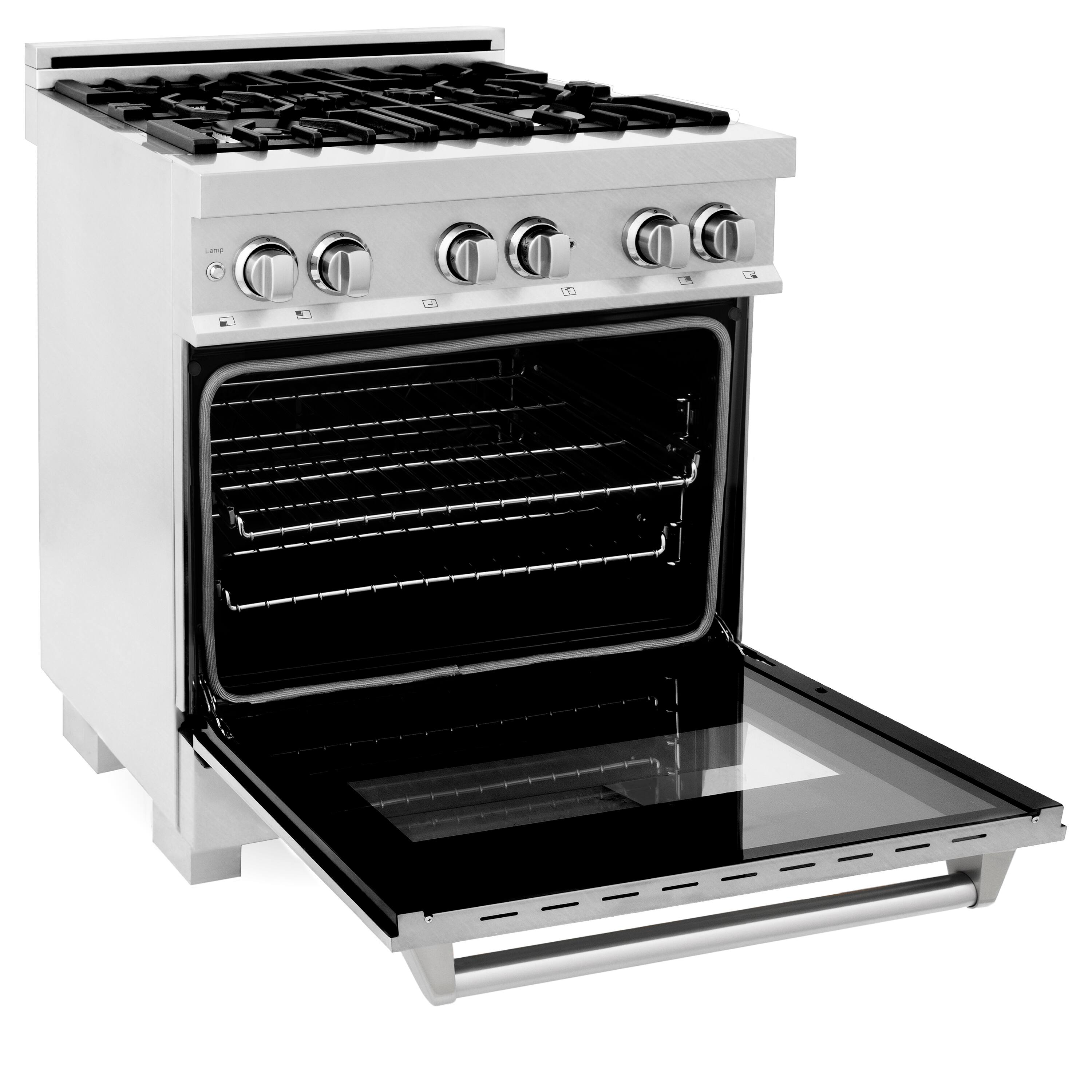 Alt View 2. ZLINE - ZLINE 30 in. Legacy Dual Fuel Range with 4 Burners and Oven (RAS-SN-30) - Satin Stainless Steel.