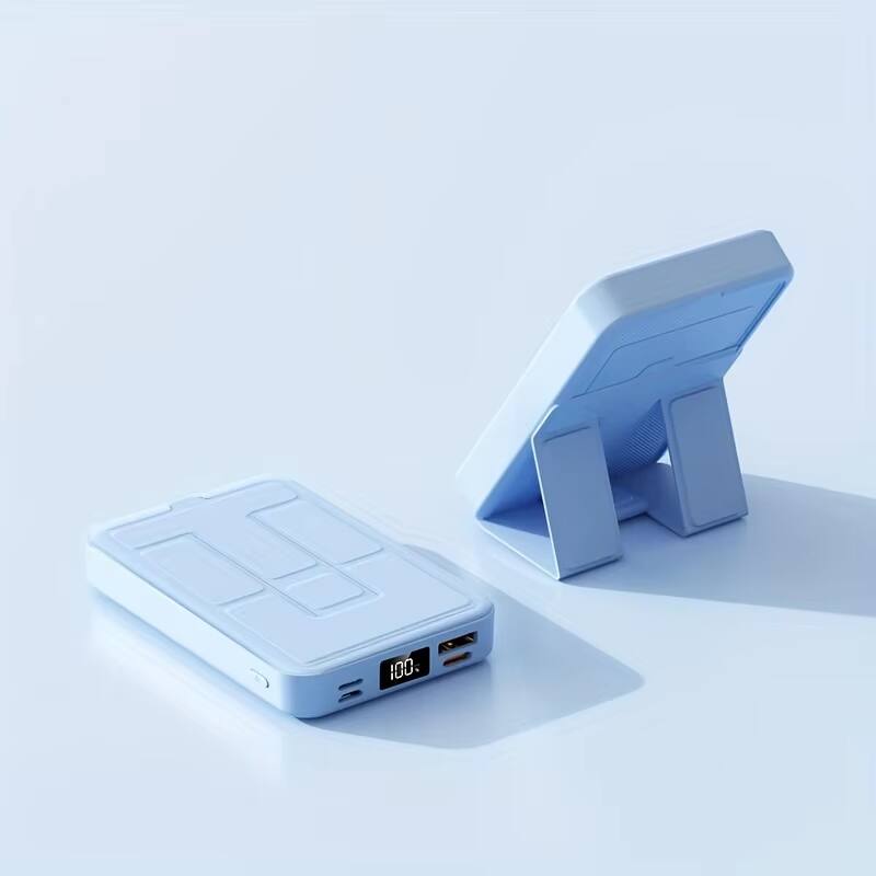 Alt View 4. Luckbyte - 10000mAh Portable Power Bank - 22.5W Super Fast Charging Battery Pack with Digital Display, Deep Sea Blue.