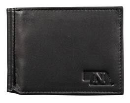 Rico Industries - Nebraska Cornhuskers RFID Blocking Shield Black Leather Moneyclip Wallet - Multi
