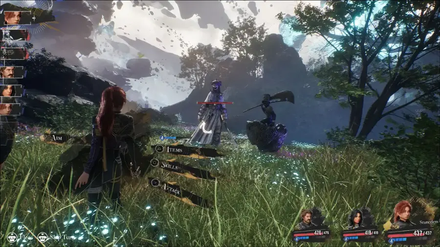 AIM 4 TEMS SKILLS I TACK STANCELESS L3 FLEE RASKIP TURNS 476/476 4 418/418 4 437/437