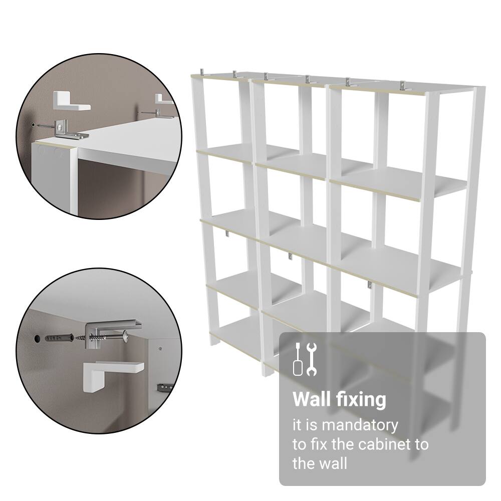 Wall fixing  
it is mandatory to fix the cabinet to the wall