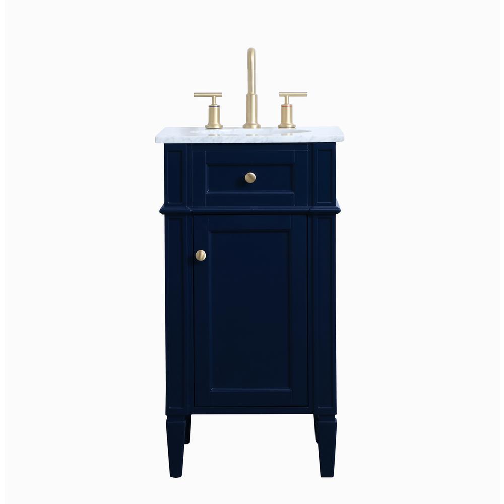 Alt View 10. Elegant Kitchen and Bath - 18 inch Single bathroom vanity in blue - Blue.