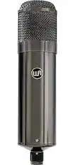 Front. Warm Audio - Large-Diaphragm Tube Condenser Microphone with 9 Polar Patterns, External PSU, Shockmount and Wood Presentation Box - Limited Edition Titanium.