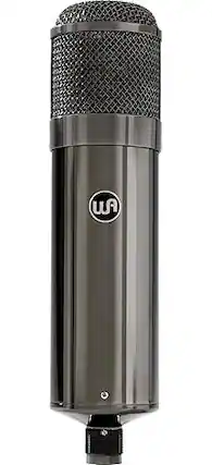 Front. Warm Audio - Large-Diaphragm Tube Condenser Microphone with 9 Polar Patterns, External PSU, Shockmount and Wood Presentation Box - Limited Edition Titanium.