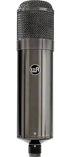 Front. Warm Audio - Large-Diaphragm Tube Condenser Microphone with 9 Polar Patterns, External PSU, Shockmount and Wood Presentation Box - Limited Edition Titanium.